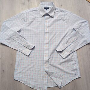 Peter Millar Crown Crafted Shirt Mens Large Colorful Plaid Long Sleeve